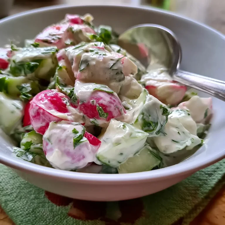 Radieschen Gurken Joghurt Salat