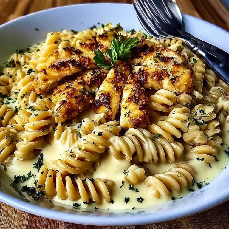 Rotini mit Käse, Knoblauch Parmesan und Hähnchen