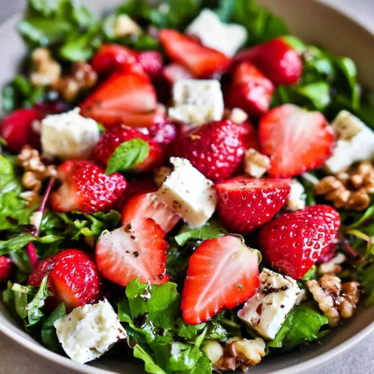 Salat mit Erdbeeren