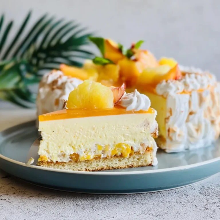 Solero Windbeutel Torte mit Maracuja und Pfirsich