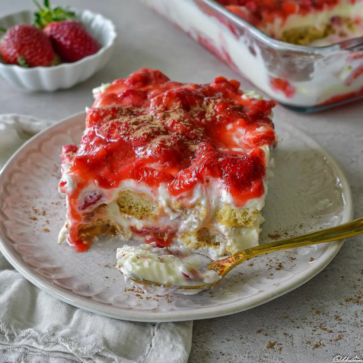 Erdbeer Tiramisu mit Mascarpone und Quark