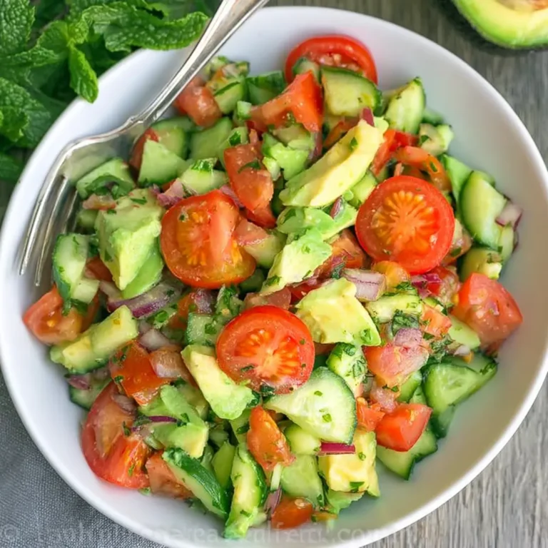 Gurken Tomaten Avocado Salat