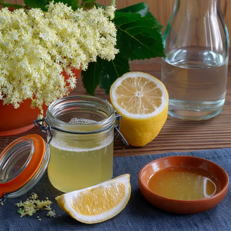 Holunderblütengelee mit Zitrone und Wasser