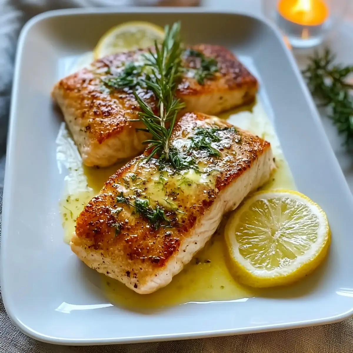 Lachsfilet mit Zitronenbutter