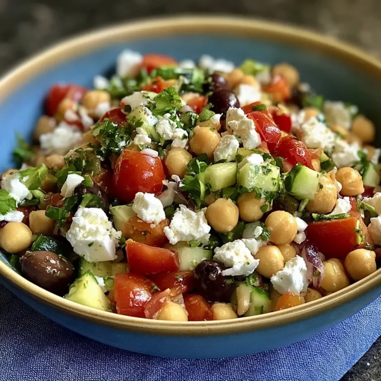 Mediterraner Kichererbsen Feta Salat