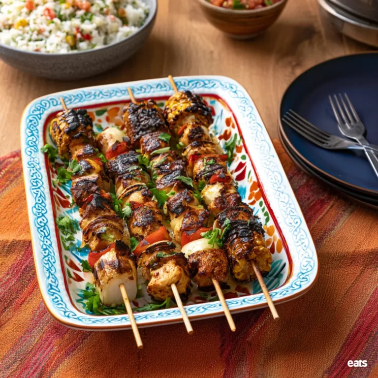 Mexikanische Barbecue Hähnchenspieße