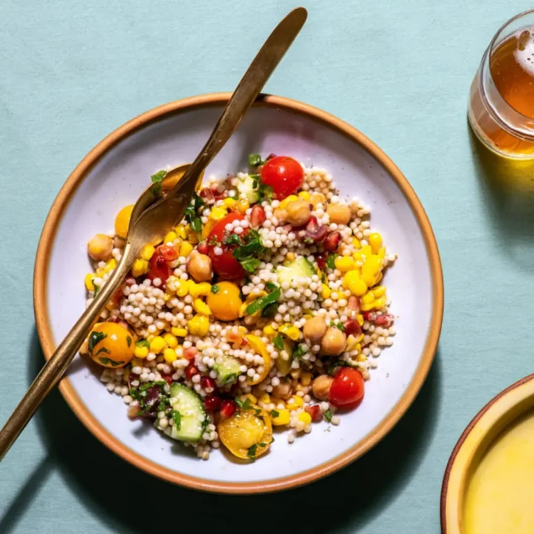 Perlcouscous Salat mit Kichererbsen