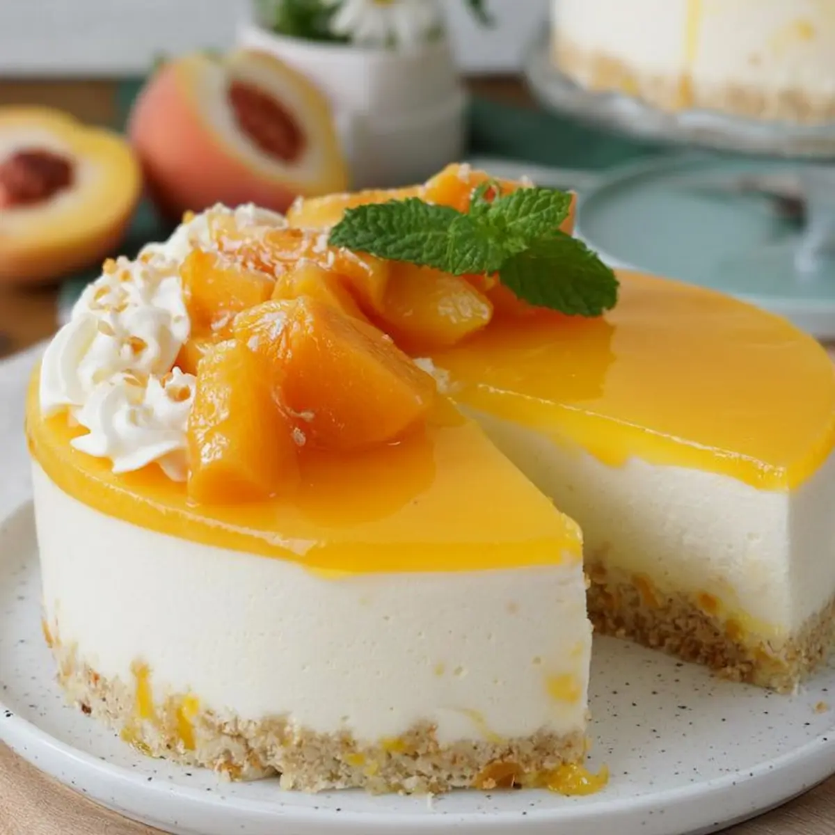 Pfirsich Maracuja Torte ohne Backen