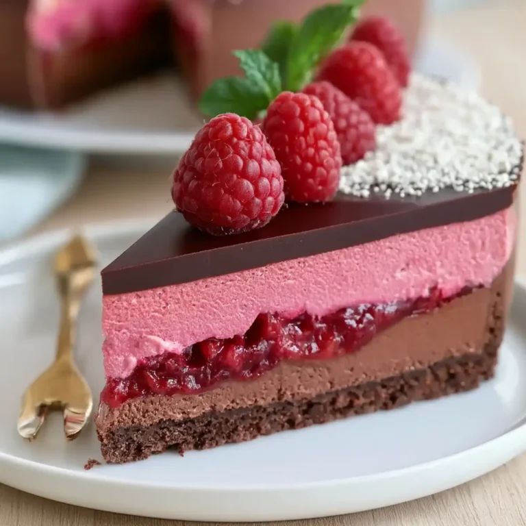 Schokoladen Himbeer Mousse Torte