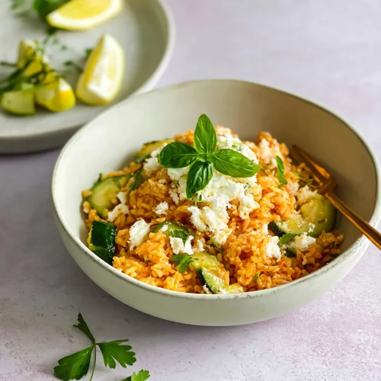 Zucchini Reis Pfanne mit Feta