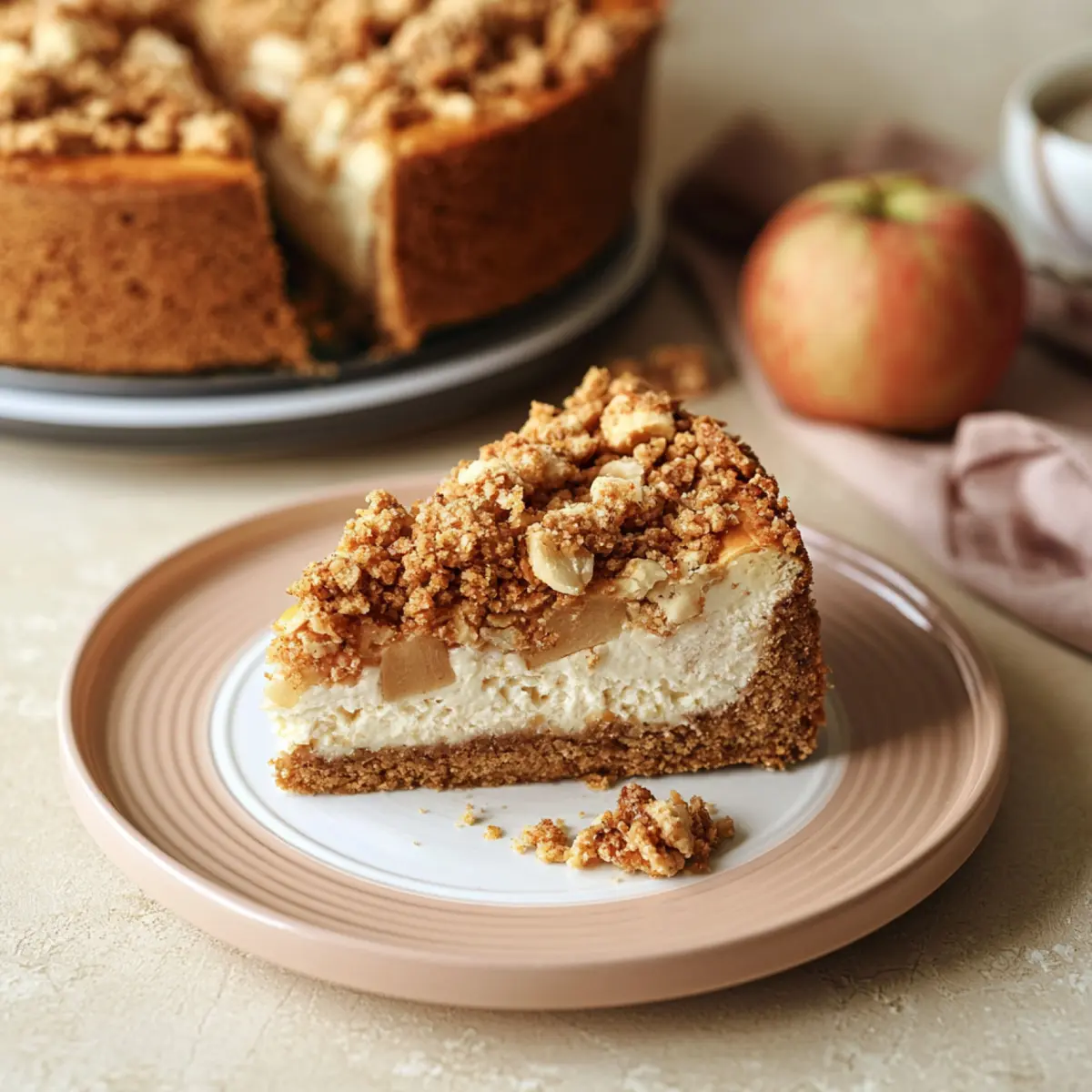 Apfel Crumble Käsekuchen