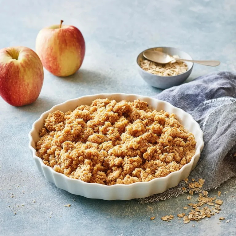 Apfel-Crumble mit Haferflocken