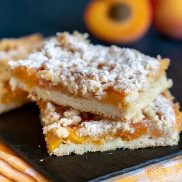Aprikosen Crumble Schnitten