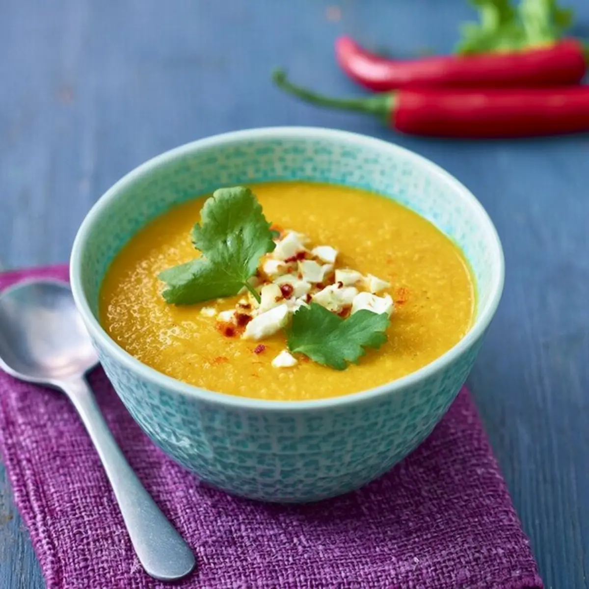Asia Kürbissuppe mit Kokosmilch