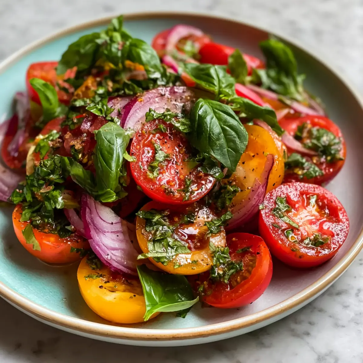 Basilikum Tomaten Salat