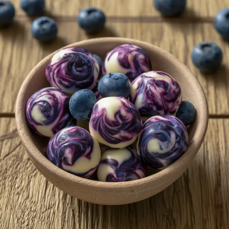 Blaubeer Happen mit griechischem Joghurt