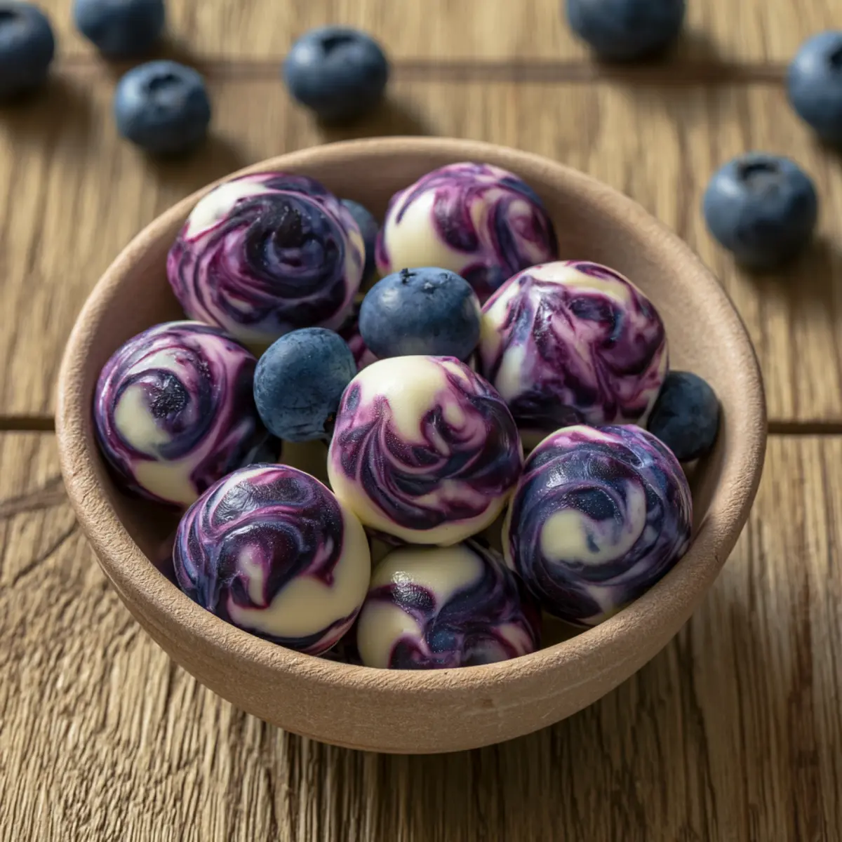 Blaubeer Happen mit griechischem Joghurt
