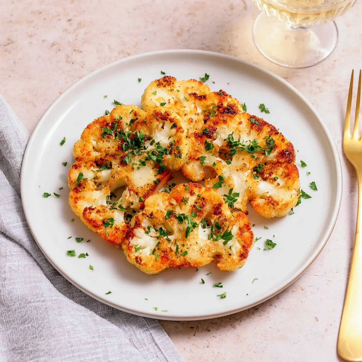 Blumenkohl Schnitzel ohne Panade