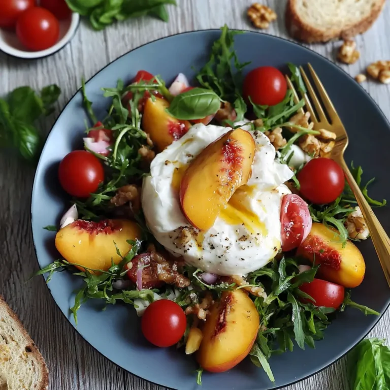 Burrata Sommersalat mit Nektarinen
