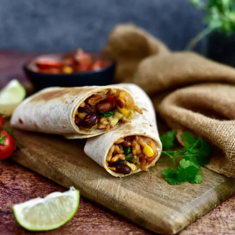 Burritos mit Reis und Bohnen