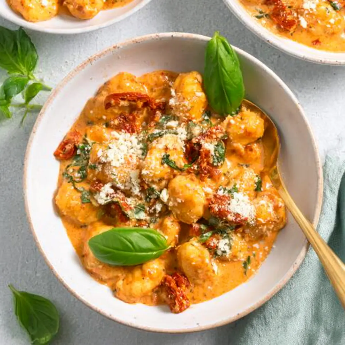 Cremige Gnocchi mit getrockneten Tomaten