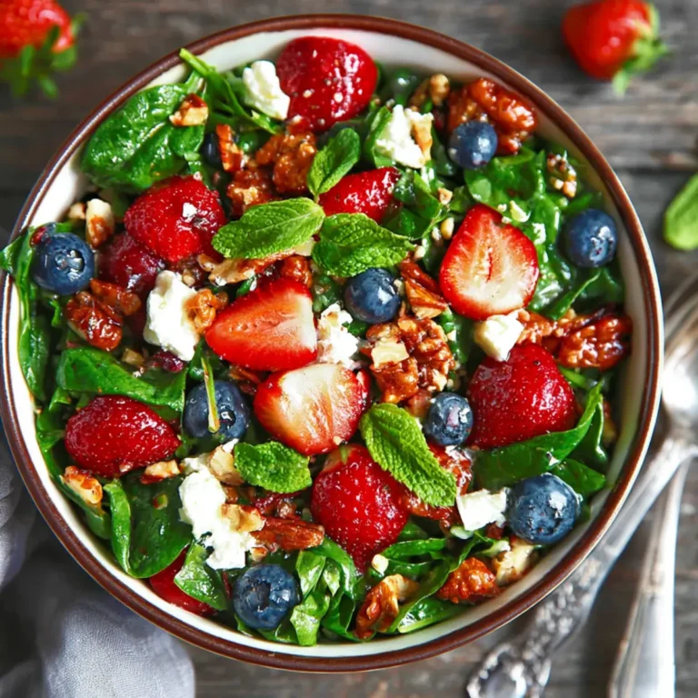 Erdbeer Spinat Salat