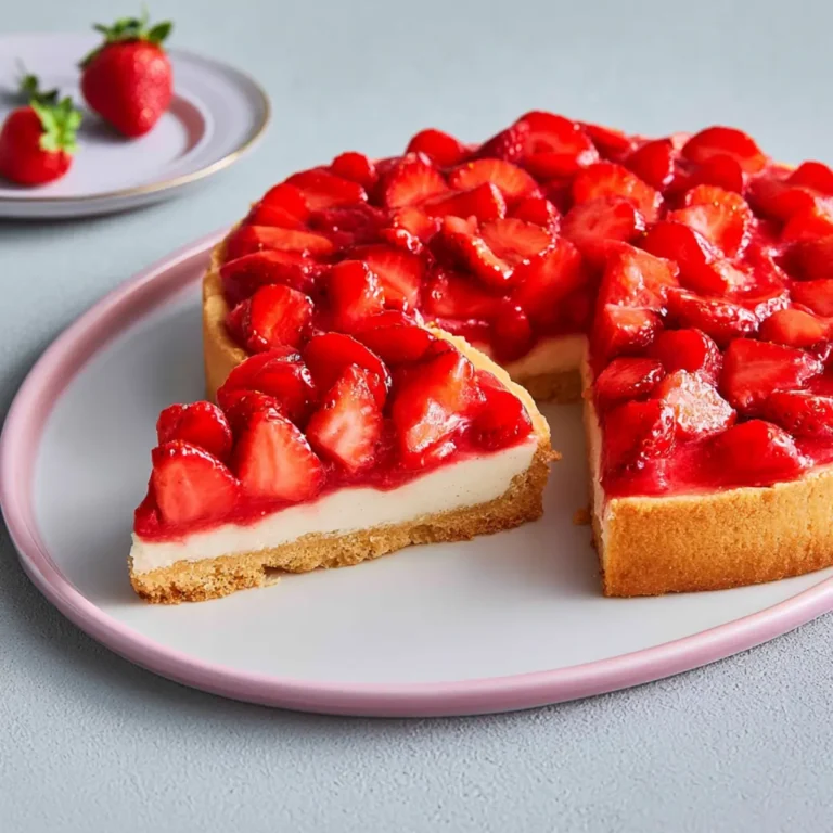 Erdbeerkuchen mit Vanillecreme