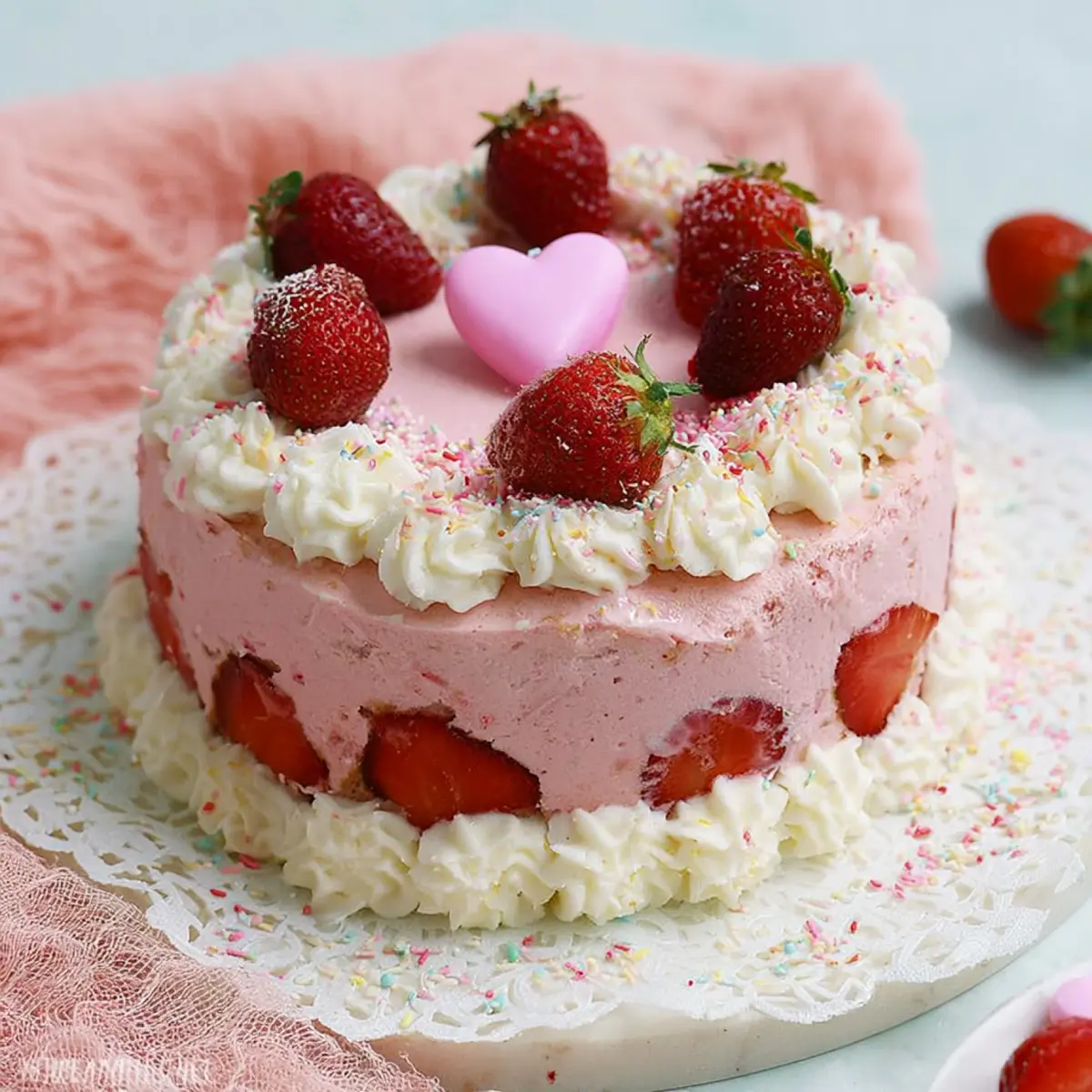 Erdbeermousse Torte
