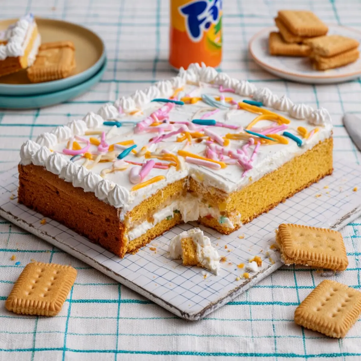Fanta Butterkekskuchen zur Einschulung