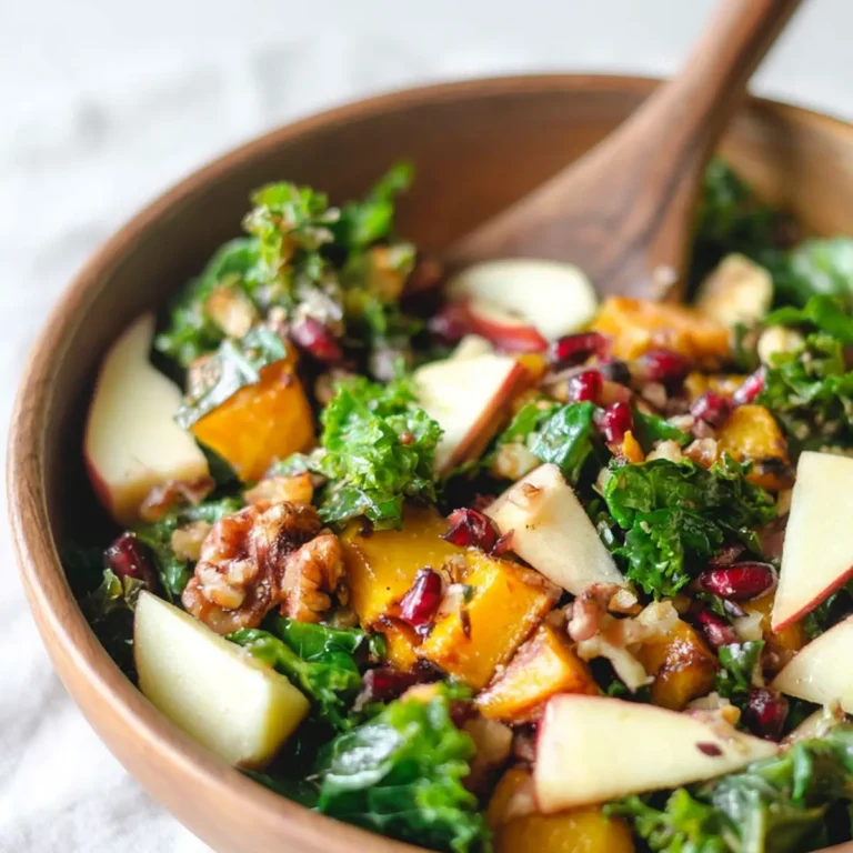 Herbstlicher Grünkohlsalat mit Ahorn-Balsamico-Dressing