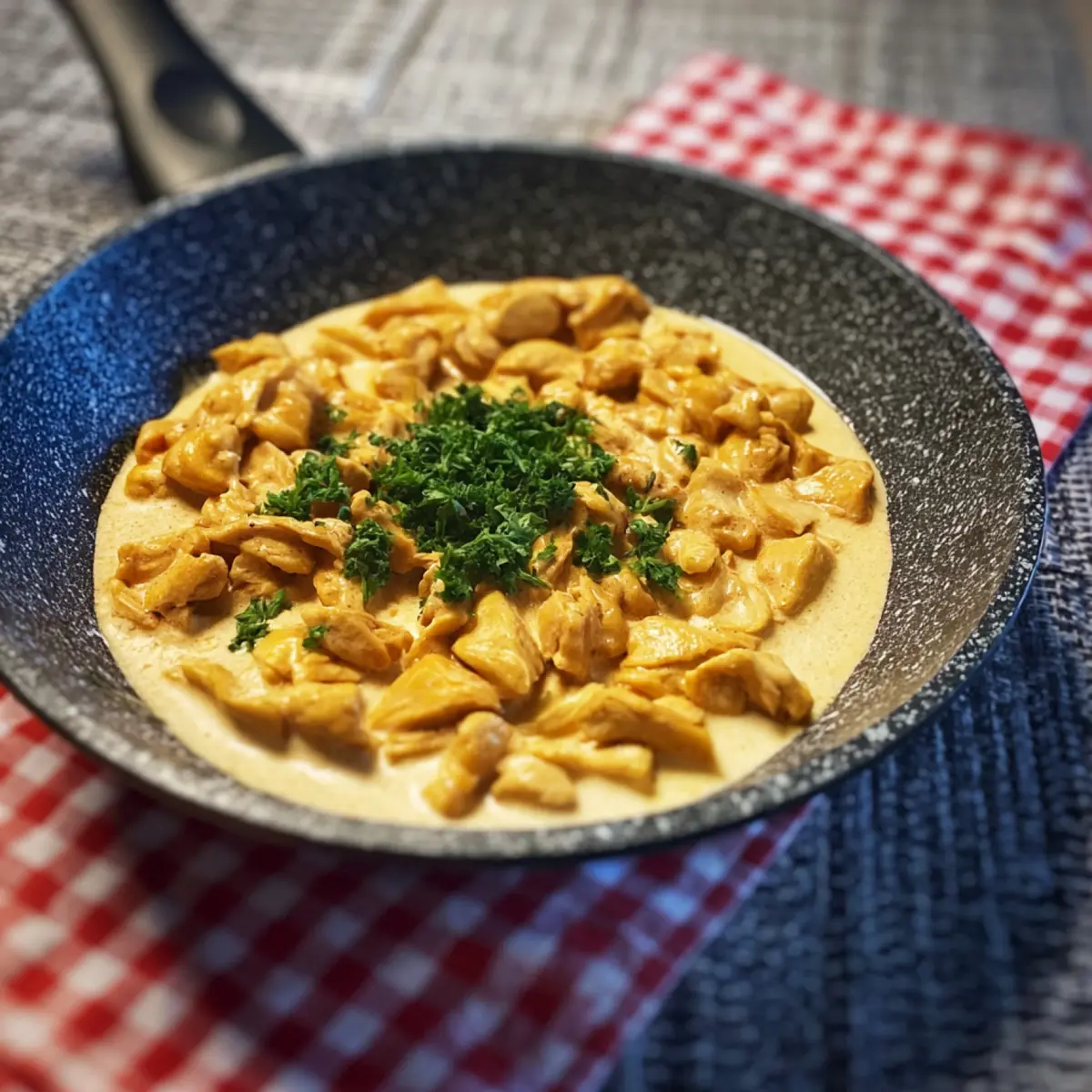Hähnchengeschnetzeltes mit Sahne