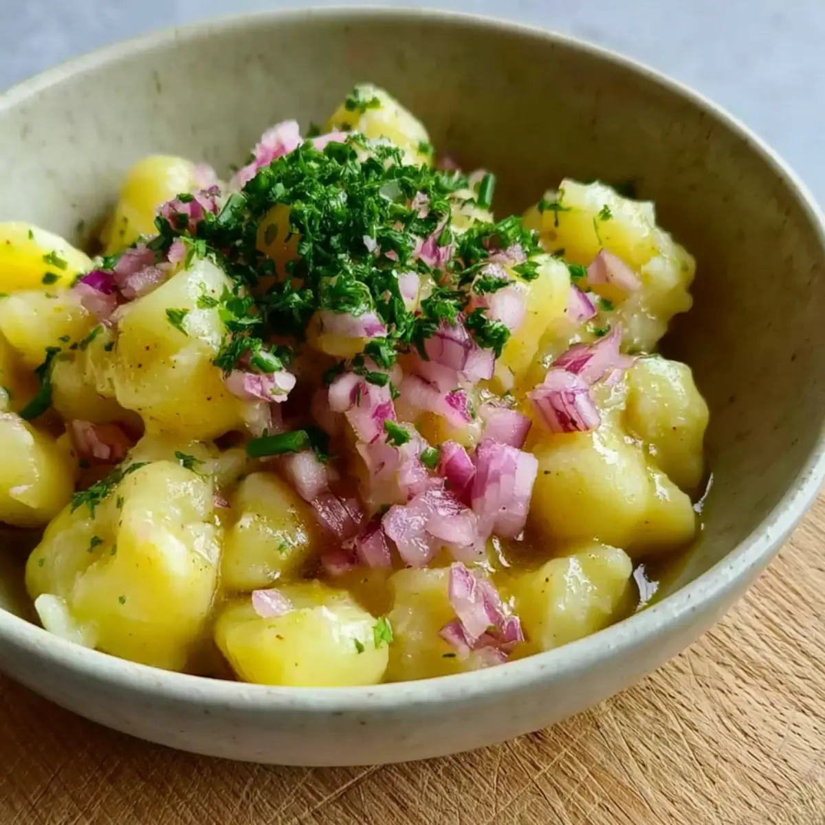 Kartoffelsalat mit Essig und Öl