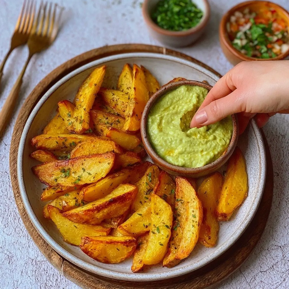 Kartoffelspalten aus dem Ofen