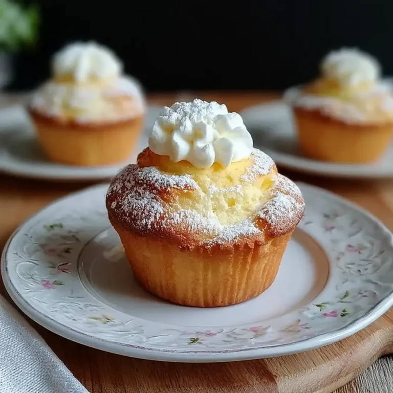 Muffins mit Quark und Vanillepudding