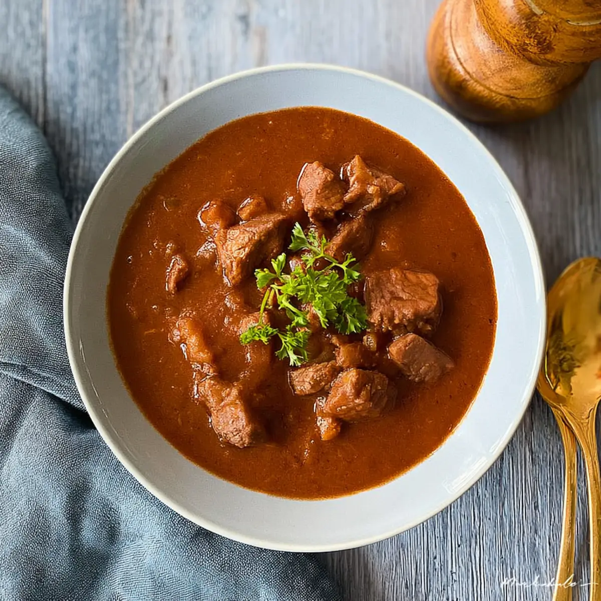 Rindergulasch mit Traubensaft