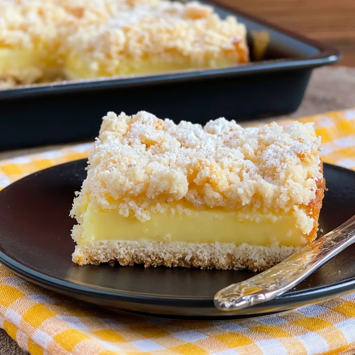 Streuselkuchen mit Pudding vom Blech