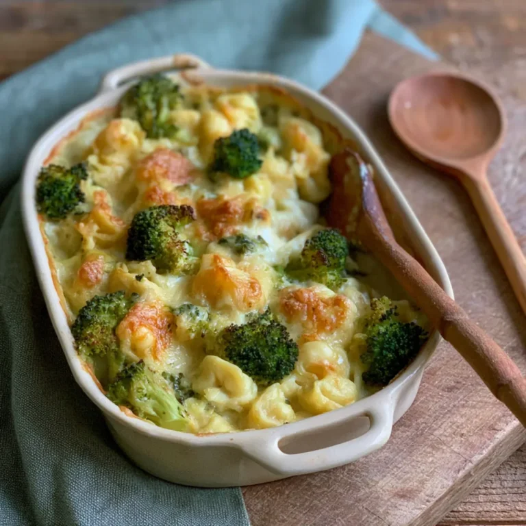 Tortellini Auflauf vegetarisch mit Brokkoli