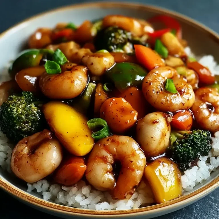 Würziger Garnelen Gemüse Stir Fry