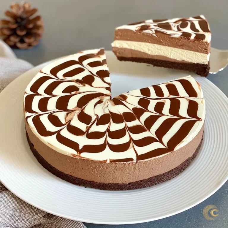 Zebrierte Zwei Schokoladen Mousse