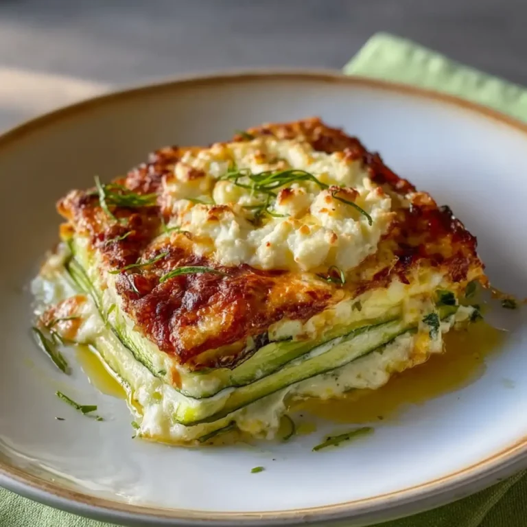 Zucchini Auflauf mit Hüttenkäse