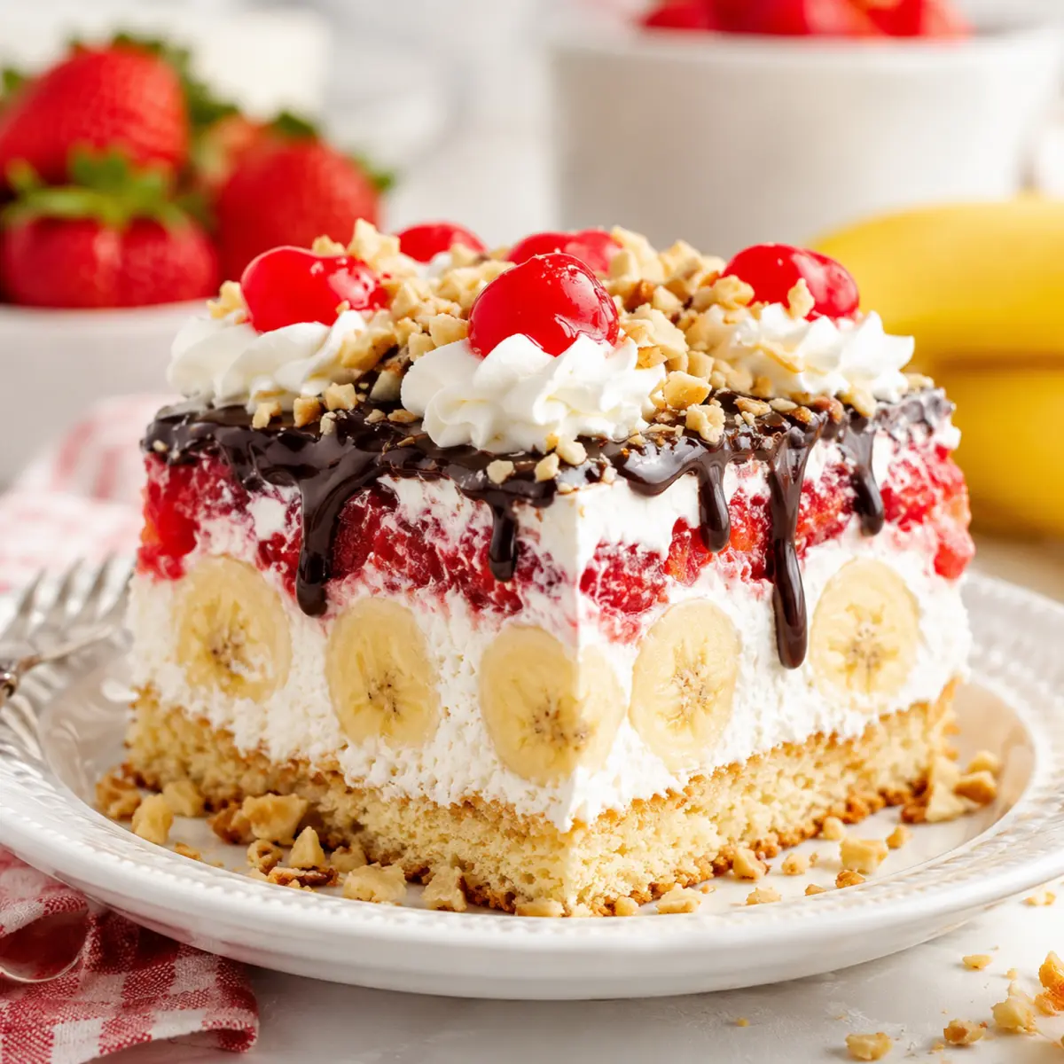 Banana Split Kuchen