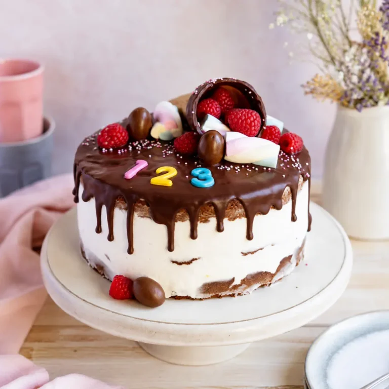 Bunte Torte zur Einschulung