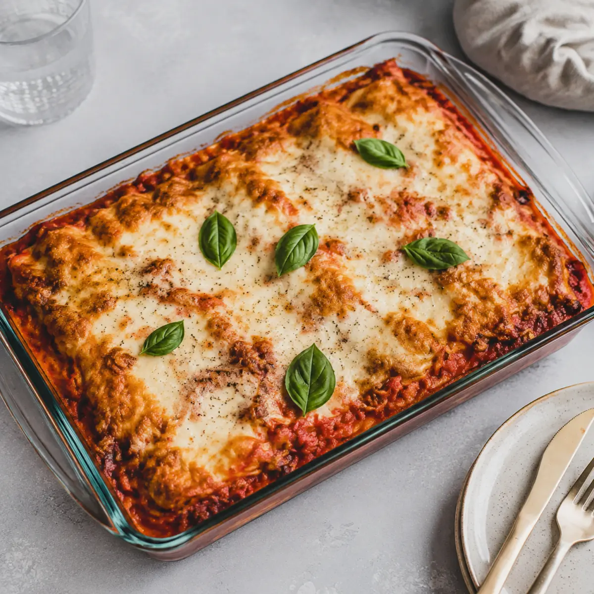Cannelloni mit Spinat, Ricotta und Tomatensauce