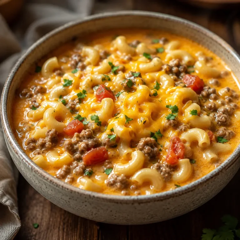 Cheeseburger Nudelsuppe