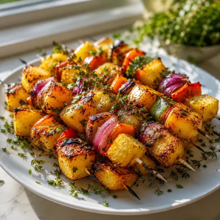 Gegrillte Honig Senf Kartoffelspieße