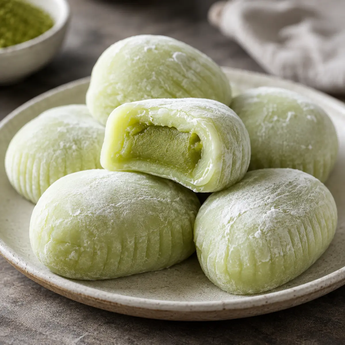 Grüne Mochi