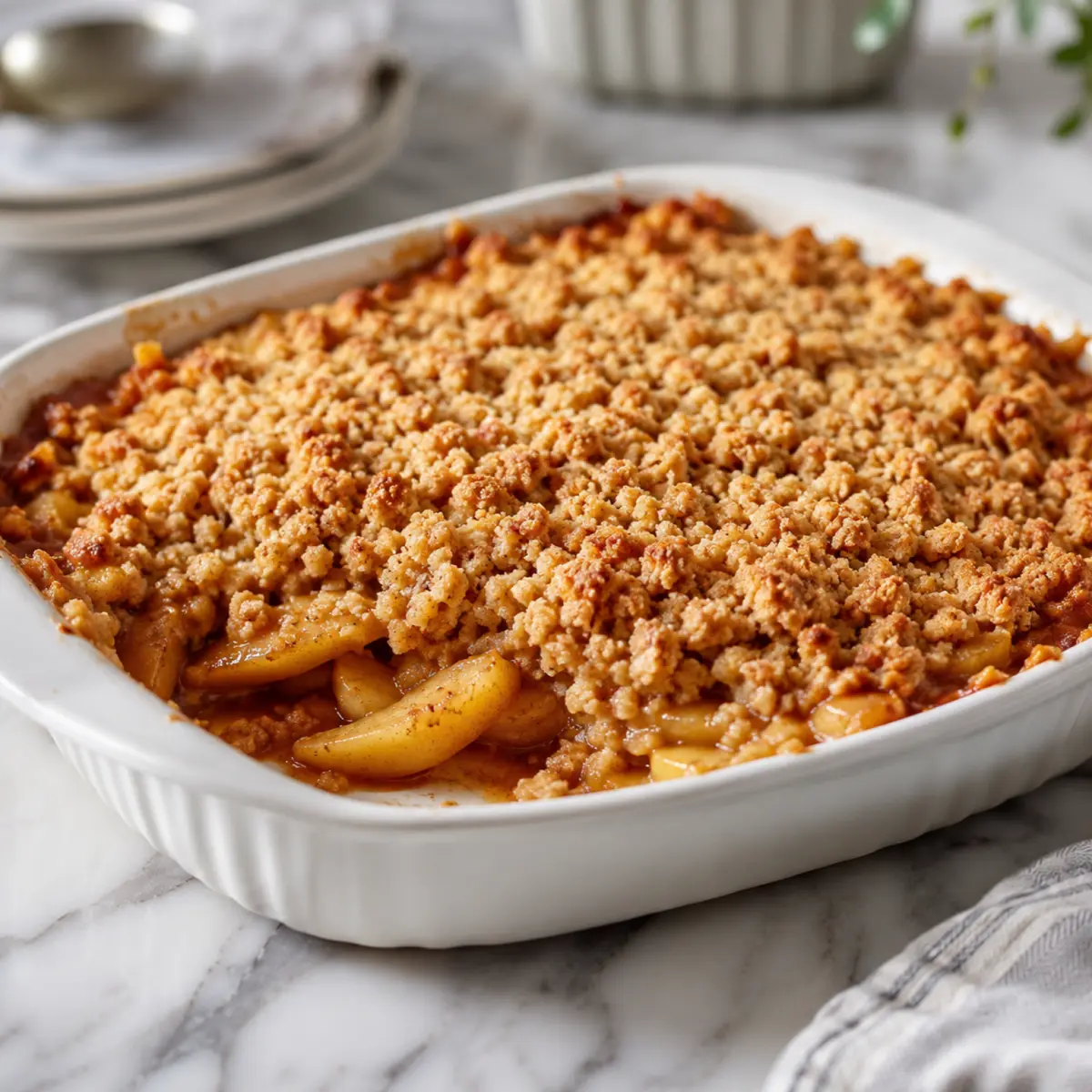 Klassischer Apfel Crumble