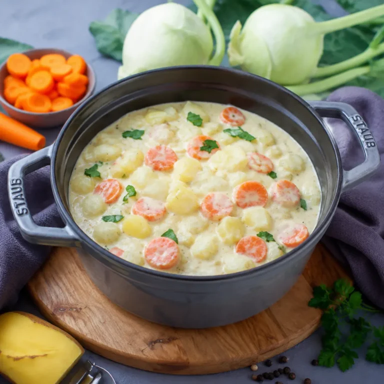 Kohlrabigemüse mit Kartoffeln und Möhren