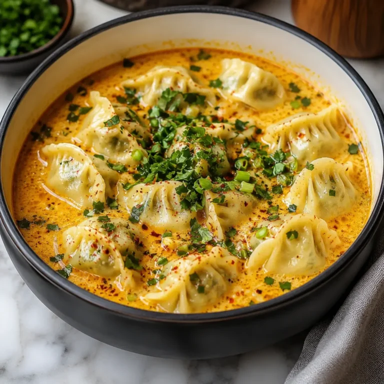 Kokosnuss Curry Suppe mit Knödeln
