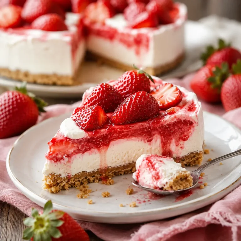 Pudding Erdbeerkuchen ohne Backen